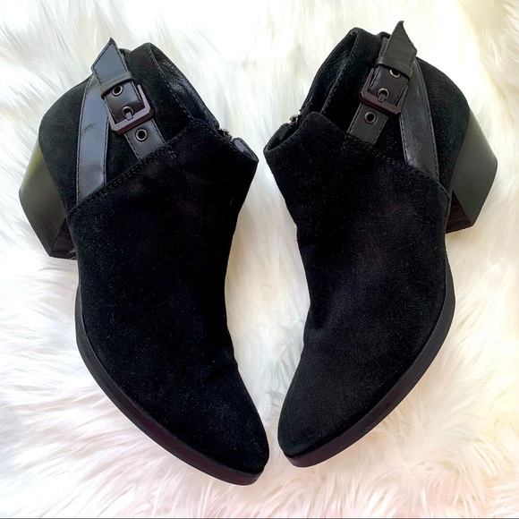 🖤 Aquatalia | Farin Leather Ankle Zip-Up Booties